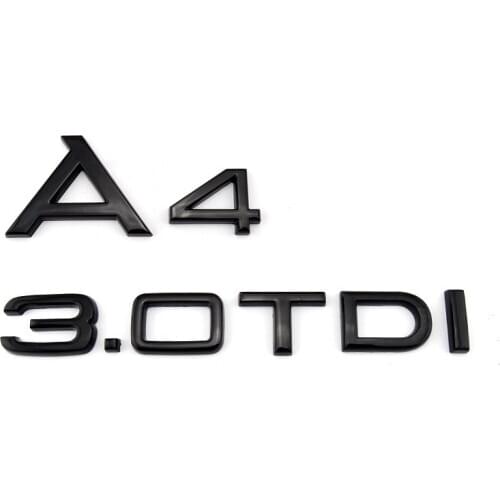 A5 3.0TDI Custom Plastic Emblem Logo A4 3.0TDI Chrome Motorcycle Car Sticker A3 3.0TDI Wholesale Car Emblem and Names