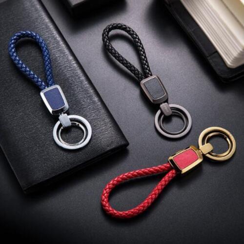KeyChain Accessories for Dodge Challenger RAM Journey Caliber Dacia Logan Keychains Rings Car Hey Holder Braided Leather Rope