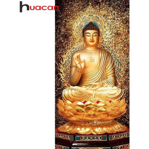 Huacan Diamond Mosaic Embroidery Buddha 5D Diamond Painting New Arrivals Religion Picture Of Rhinestones Creative Hobbies