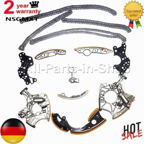 AP01 TIMING CHAIN KIT WITH CHAIN TERNSIONERS (13PCS) For Audi A4 A6 A8 2,4l 3,2l FSI V6 BDW AUK BKH BPK 059109469F,059109469E