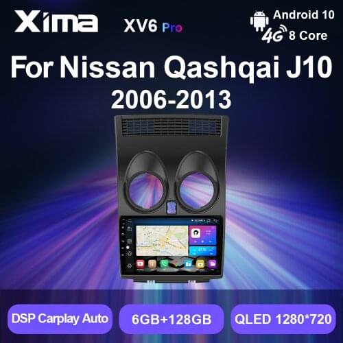 XIMA 9 Inch Android 9.0 2GB RAM Car Radio Multimidia Video Player For Nissan Qashqai 1 J10 2006 2007-2012 2013 2 Din DVD Raido
