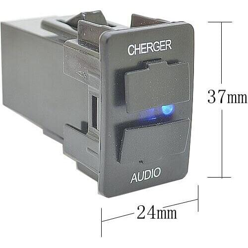 Car Interface Dual USB Car Charger Connector Adapter and USB Audio MP3 Input For Honda fit Crider Jade Odyssey vezel accord city