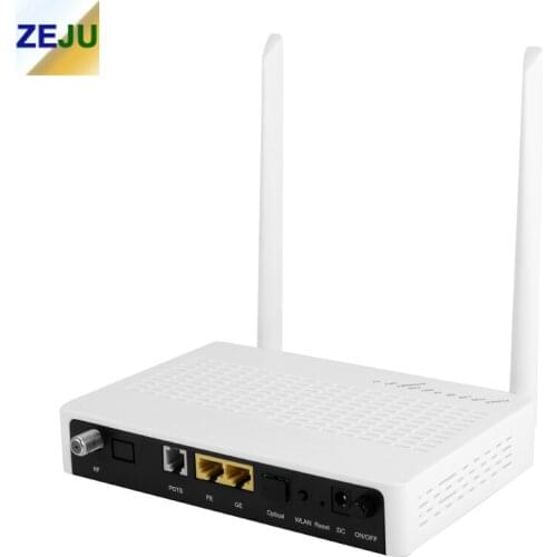 Free Shipping New 1GE + 1FE + 1POTS + WIFI + CATV ONT GPON ONU With English Version