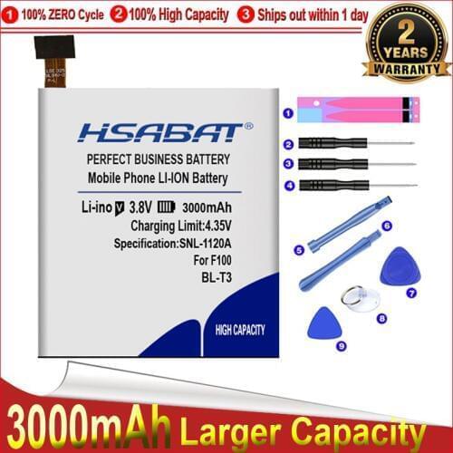 HSABAT 3000mAh BL-T3 for LG Optimus VU F100 F100L F100S F100K VS950 P895 Battery