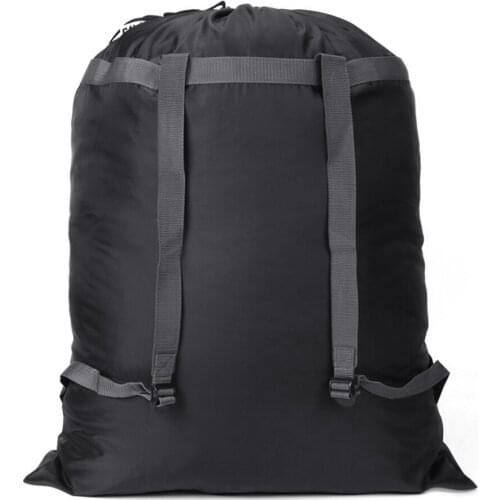 Large Laundry Bag Heavy Duty Polyester Washing Backpack with 2 Adjustable Shoulder Straps for School Camping B99