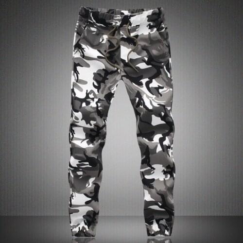 Free shipping Camouflage Tactical Pants Mens Joggers Camo Pants Mens Sweatpants Army Slim Fit Skinny Trousers Male 4XL