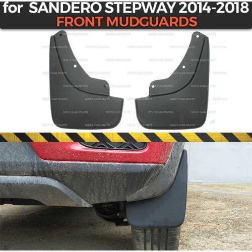 Mudguards for Renault Sandero Stepway 2014-2018 on front and rear wheels trim accessories mud flaps broad splash guards mud car