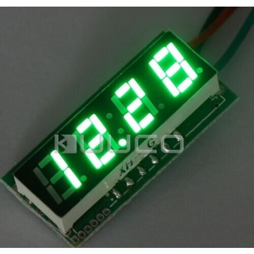 Digital Voltage Meter DC 0~33V Voltmeter Green Led display Panel Meter/Tester DC 12V 24V Volt Meter/Monitor/Digital Meter