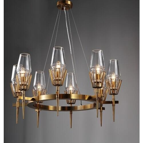 Europe modern led iron led crystal chandelier nordic lamp hanglamp hanging lamp living room lights industrial lamp livingroom