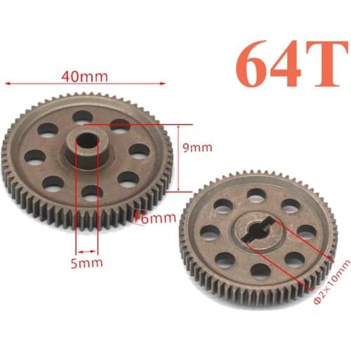 HSP Parts 11184 Steel Metal Spur Diff.Main Gear 64T For 1/10 RC Car Baja Monster Truck BRONTOSAURUS 94111/94123/94107