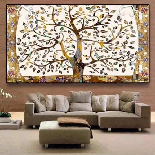 Famous Tree of Life Canvas Painting Scandinavian Style Posters and Prints Abstract Art Wall Pictures Living Room Home Decoration