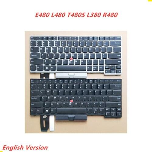 Laptop English Keyboard For Lenovo E480 L480 T480S L380 R480 Notebook Replacement layout Keyboard