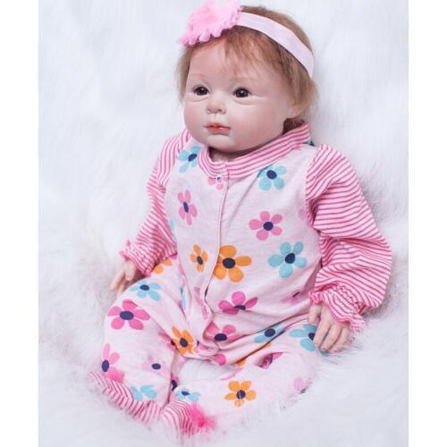 Soft body silicone reborn baby dolls girls 22 toy realistic 55 cm toddler vinyl toys for children Christmas new Years present