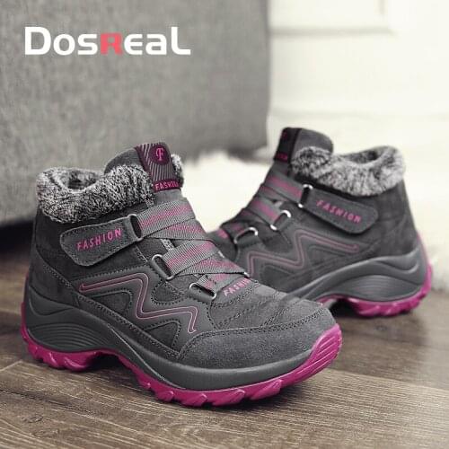 Womens Shoes Light Outdoor Autumn And Winter Warmth Womens Cotton-Padded Shoes Womens Non-Slip High Shoes Large Size 42