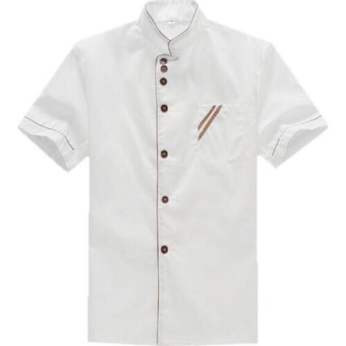 Chef Jacket Short Sleeve Diner Uniform Hotel Restaurant Work Clothes Men Women Professional Sushi Costume Overalls