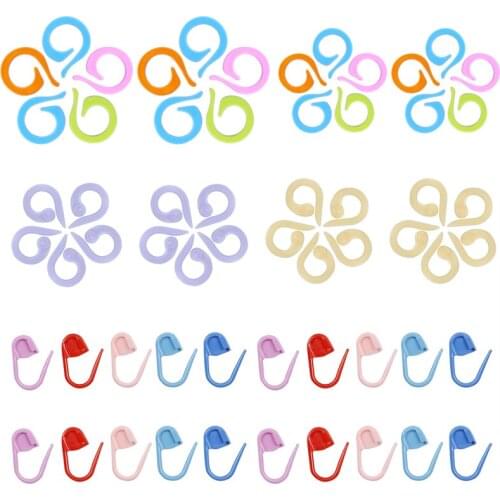 RORGETO Stitch Markers Crochet Clips Locking Stitch Markers Latch Knitting Tools Mix Color Plastic for Knitting Weaving Craft