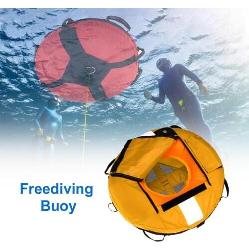 High Visibility Freediving Buoy Safety Inflatable Training Float for Scuba Diving Spearfishing Snorkeling Diving Safety Float