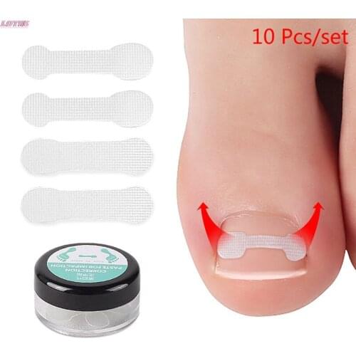 Lngrown Toe Nail Correction Sticker Patch Paronychia Correction File Acronyx Wire Corrector Foot Care Treatment NEW 10pcs/box