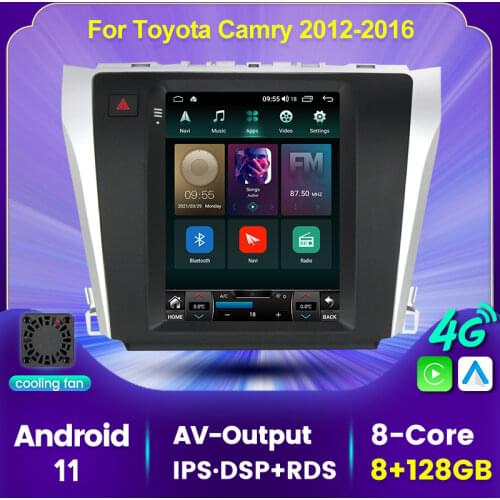 NaviFly Tesla Screen 9.7'' Android 11 6+128G Car Intelligent System For Toyota Camry 2012-2016 Wireless Carplay Stereo Receiver