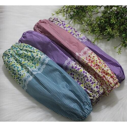 Fresh Korean style sleeve sleeve sleeve sleeve fashionable striped floral long section adult computer office sleeve sleeve
