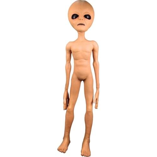 New Alien Latex Prop Lifesize UFO Roswell Martian Lil Mayo Area 51 Scary Prop For Halloween Party