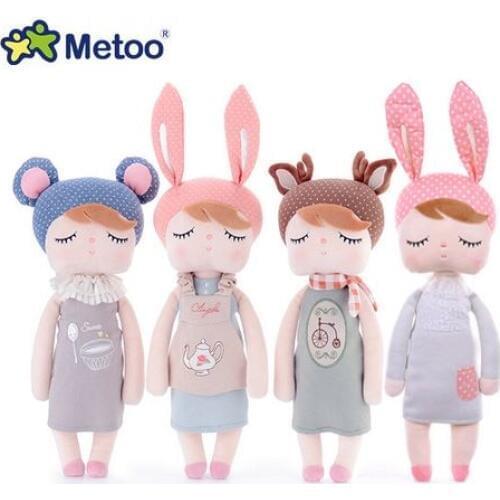 Original new style unique Gifts Sweet Cute Angela rabbit doll Metoo baby plush doll for kids bicycle teapot pudding