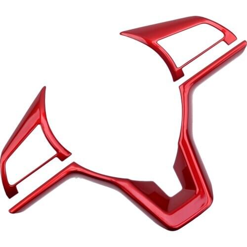 3Pcs/Set ABS Red Car Interior Steering Wheel Trim Fit For Nissan Rogue Sport 2017 2018 2019 Accessories