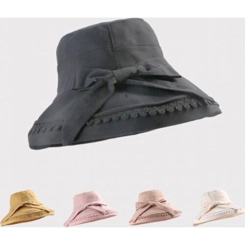 YQYXCY Bucket Hat Women 2021 Sunscreen Fishermans Hat Womens Summer Lace Sunscreen Sun Hat Female