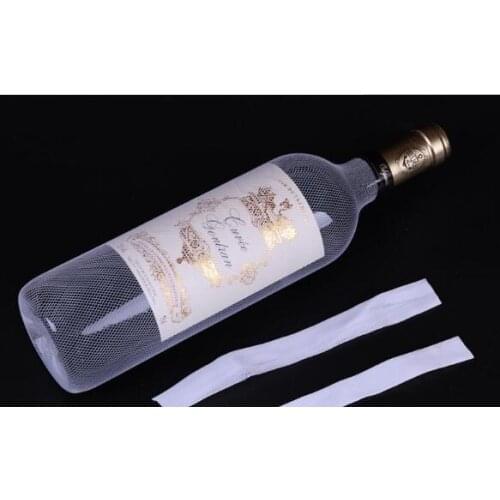 Plastic PE red wine bottle protective net bottle socks bottle sleeve net white in stock