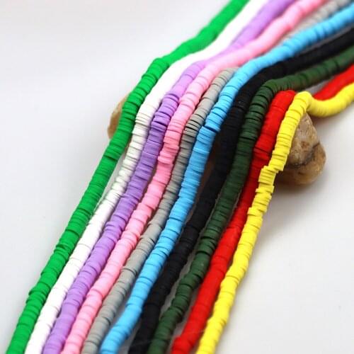 330 Pieces/Batch 6MM Flat Round Polymer Clay Bead Gasket Handmade Bohemian Sliced DIY Jewelry Making Bracelet Necklace