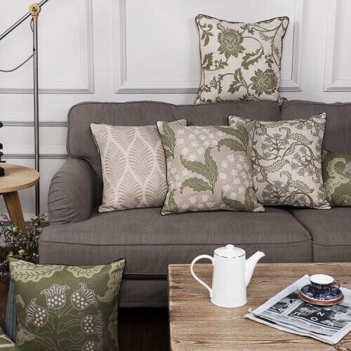 Drop Ship Green Leaves Pillow Cover Geometric Cushion Cover Throw Pillow Home Decor Pillowcase Decorative Pillowsham