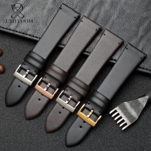 Latest charm leather bracelet22mm Calfskin Watch Band Women Men Strap Straight End Watch Band Sport Quick Release Width for Gift