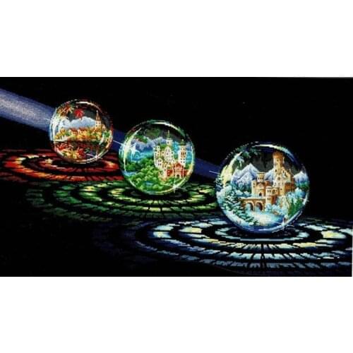 Modern Needlepoint Spheres of Desires Christian Cross Embroidery Designs with 100% Cotton Flosses & Free Shipping for Home Decor