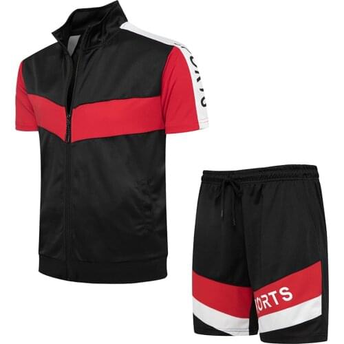 Mens Short Set Printed Sportswear Summer Casual Tracksuit Mens T-Shirts 2021 Brand Men Two Pieces Set Track Suits Gym Clothing