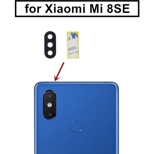 2pcs for Xiaomi Mi 8SE Camera Glass Lens Back Rear Camera Glass Lens Replacement Repair Spare Parts with Glue
