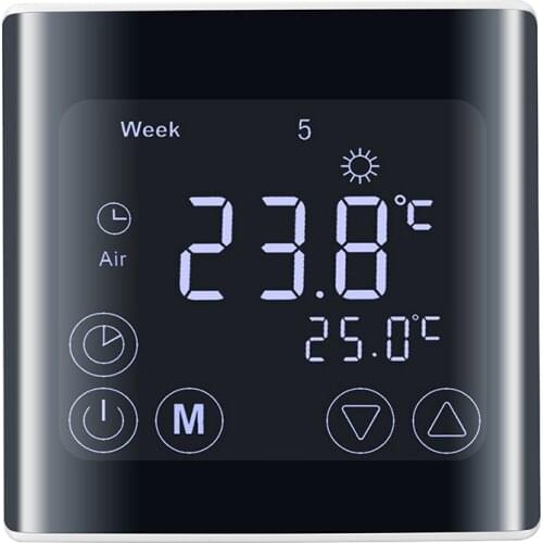 230V Touch Screen Temperature Controller Thermoregulator LCD Display Electric Heating Room Thermostat
