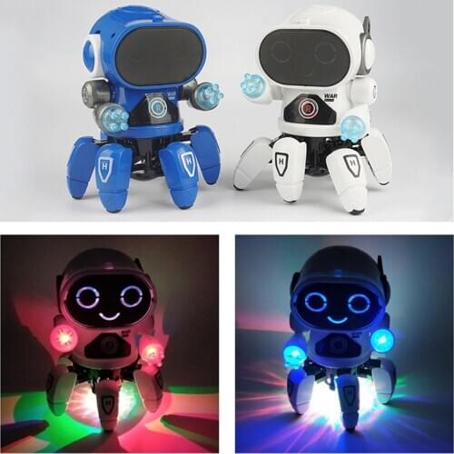 Smart Dancing Robot Electronic Walking Toys With Musical & LED Lighting Octopus Robot for kids Intelligent Kids gift