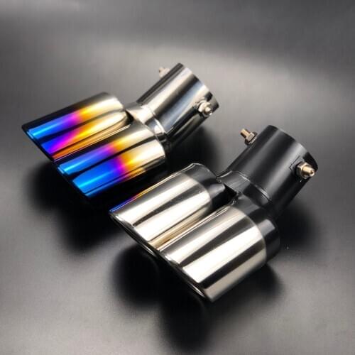 1pc Universal Car Exhaust Pipes Twin Tail Pipes Auto Exhaust Pipe Rear Pipe Exhaust System Car Products Auto Accessories