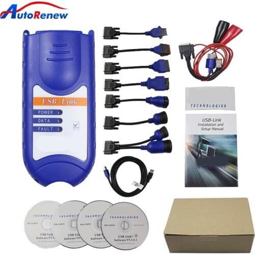 USB Bluetooth-compatible Diesel Truck Auto Diagnostic Tool OBD Fault Diagnostic Detector For USB Link Truck Professional Scanner