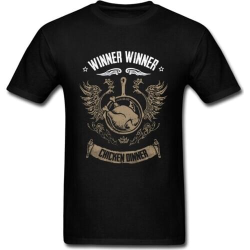 Winner Winner Chicken Dinner Vintage Tshirt Mens High Quality Cotton Tops Tees Meat Mortal Kombat Khabib T Shirt Man