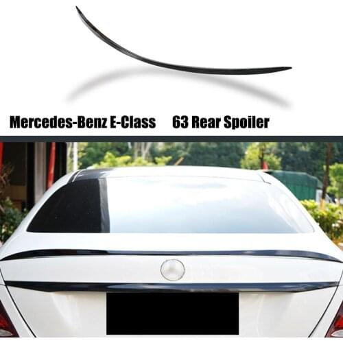 For Mercedes-Benz E-Class 2016 2017 2018 2019 63 Rear Spoiler ABS Gloss Black Rear Wing Lip Trunk Spoiler Car Decoration