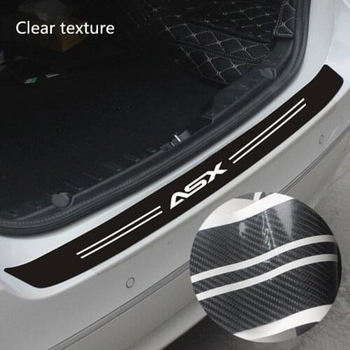 1pcs Carbon Fiber Car Rear Bumper Stickers for MITSUBISHI ASX Badge Car Styling Accessories