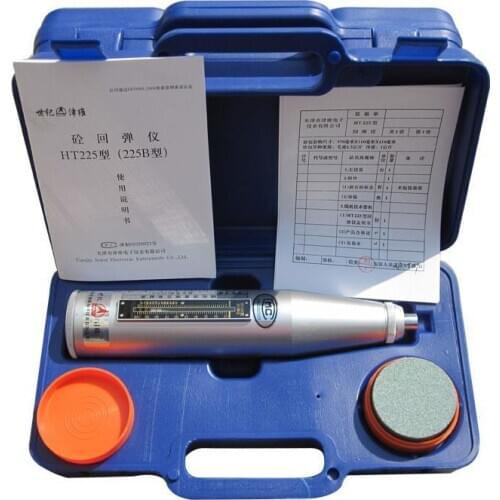 1pc Portable Concrete Rebound Test Hammer Schmidt Hammer Testing Equipment Resiliometer HT-225 (blue Instrument Case)