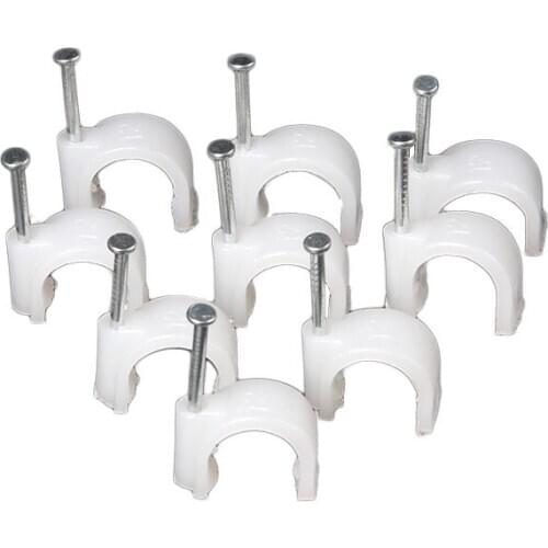 200PCS/LOT Round Pin-Line Plastic Clamping Cable Holder Wire Plastic Clamping Wire Clasp 4mm 6mm 8mm 10mm