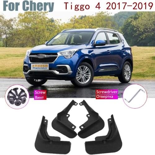 4PCS Front Rear Mudflap Fender Mud Flaps Guard Splash Flap Accessories Car Mudguards For Chery Tiggo4 Tiggo 4 5X 2017-2019