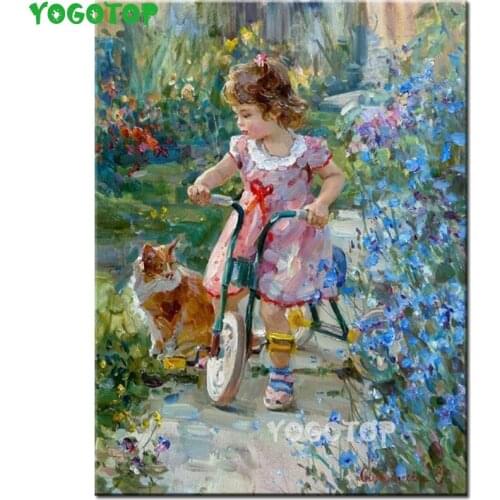 5D Diamond Painting Full Drill Girl In The Garden Diamond Embroidery Girl Cross stitch Sale Handicraft Art Hobby Gift YY5328
