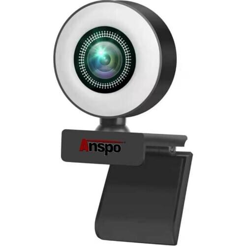 Auto Focus Lighting Beautify Web Camera HD 5MP Live Broadcast Video Webcam Microphone USB 3 Grades Touch Adjustable Brightness
