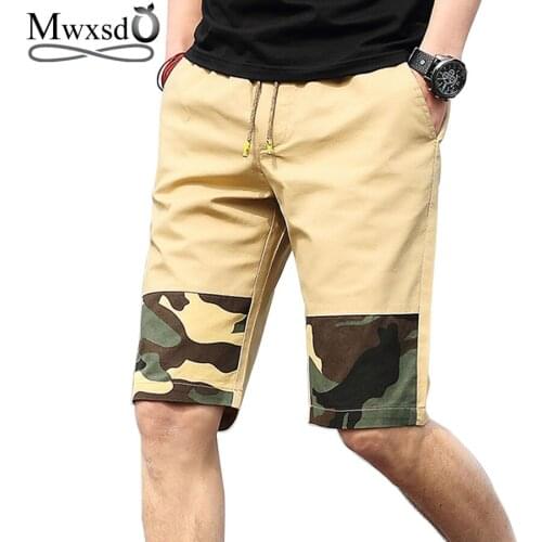 Mwxsd brand summer mens causal cotton shorts men Military short pant male Splicing shorts pantalones cortos hombre 4xl 5xl
