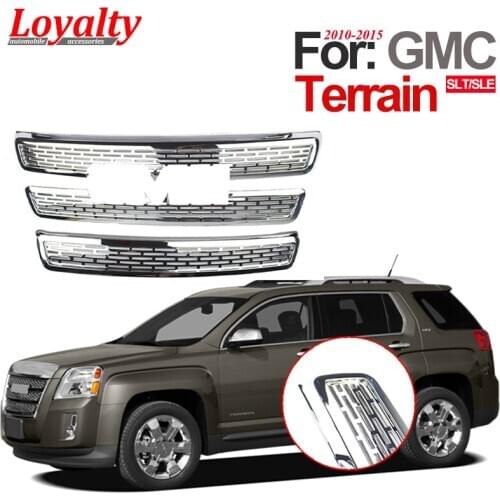 Loyalty for 2010 2011 2012 2013 2014 2015 GMC TERRAIN SLE/SLT Front Grille Cover Trim ABS Chrome Auto Accessories Car Styling