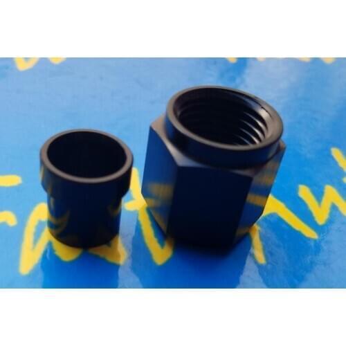 Black 3/8UNF AN3 AN 3 3AN 3/16" Hardline hard Tube Nut and Sleeve for brake oil fluid hose supply system